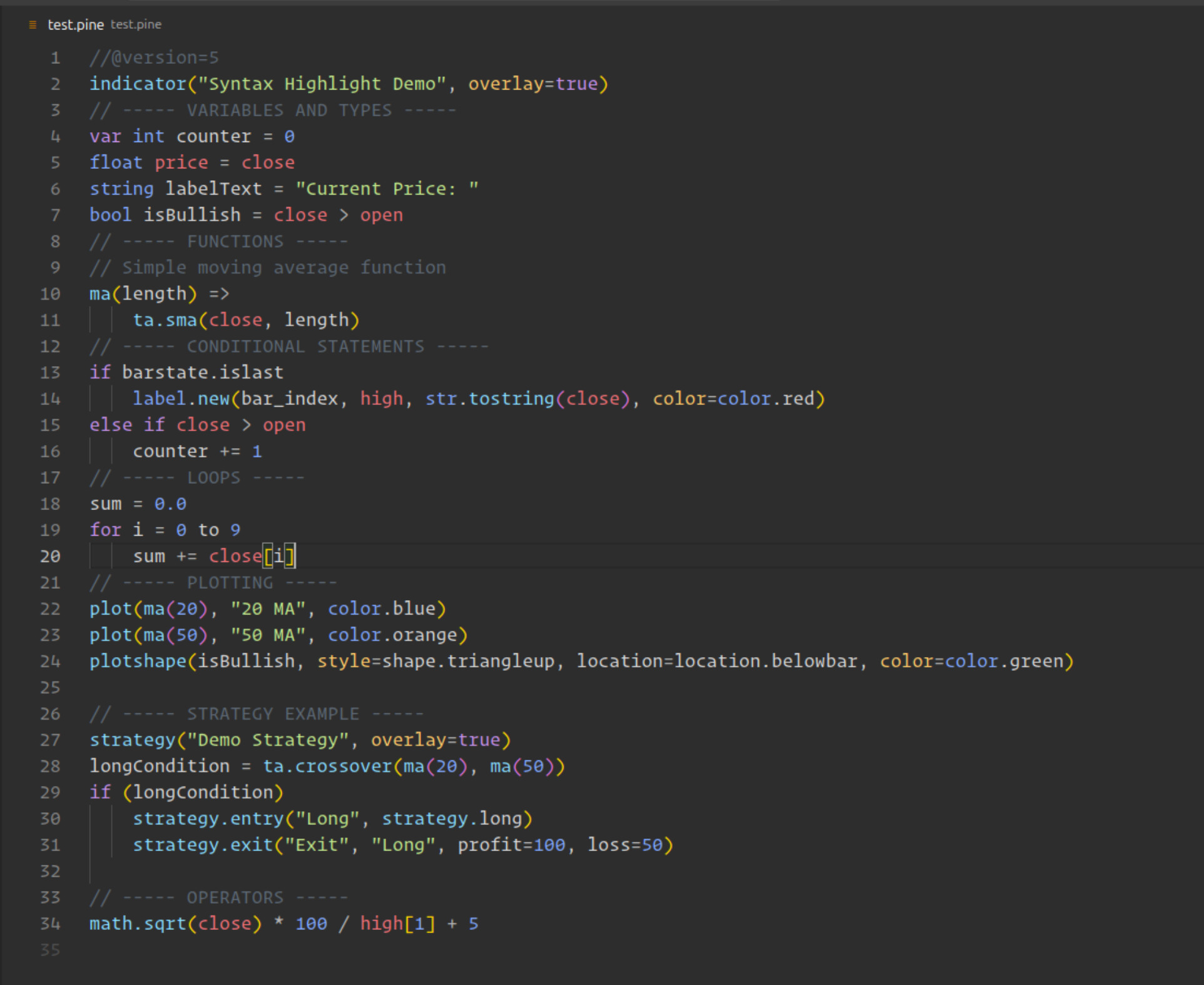 Syntax Example