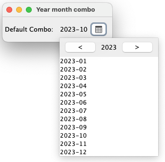 YearMonthPickerCombo Screenshot