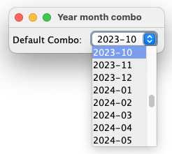 YearMonthPickerCombo Screenshot