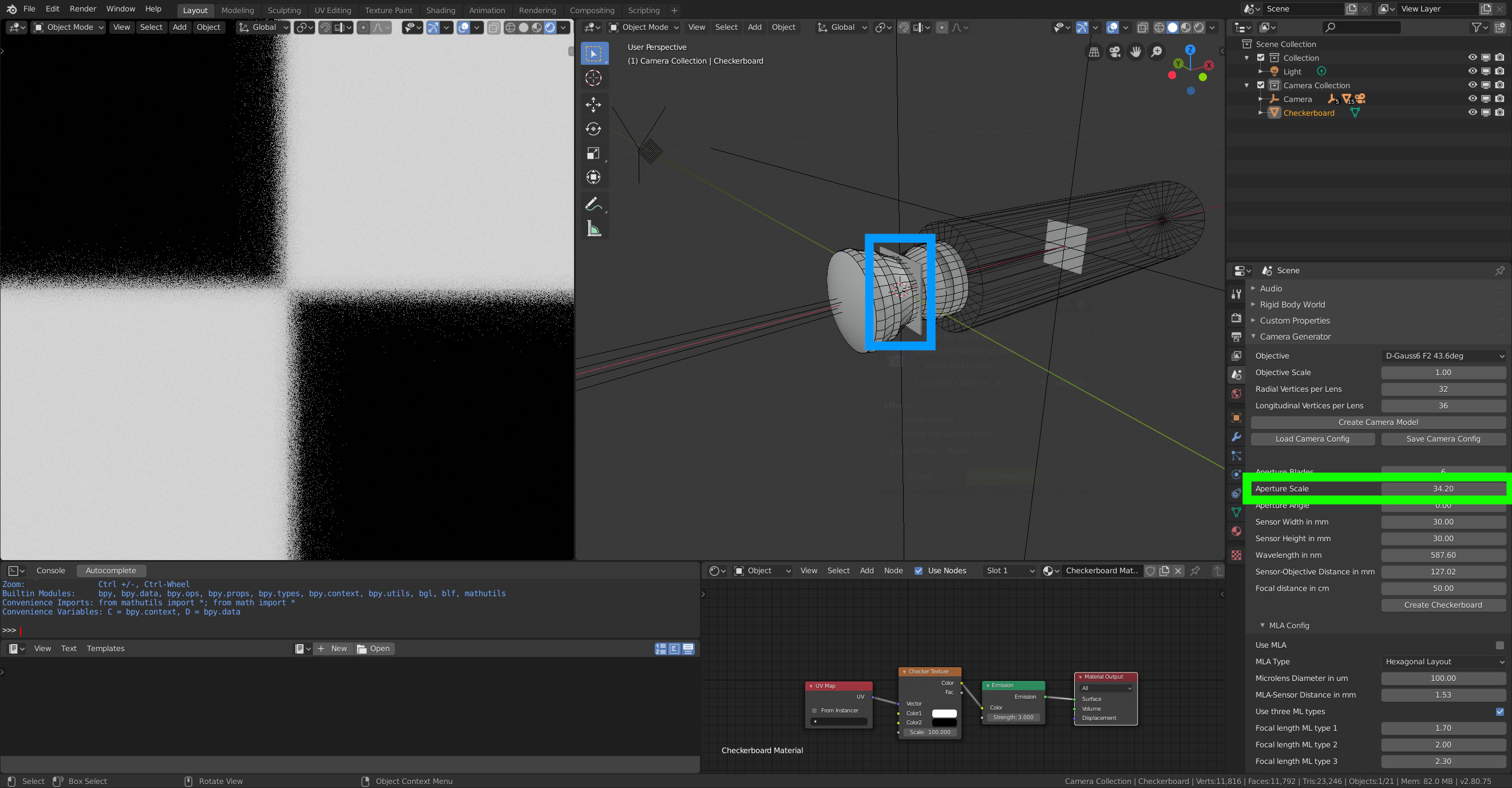 Aperture modification