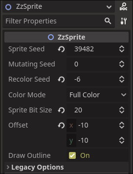 Export options for easily tweaking your generates sprites