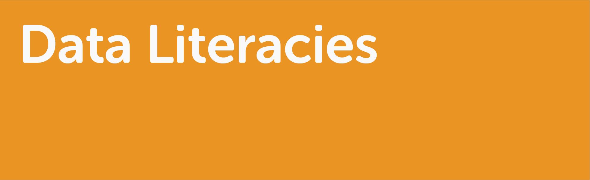 Header image for the Data Literacies workshop