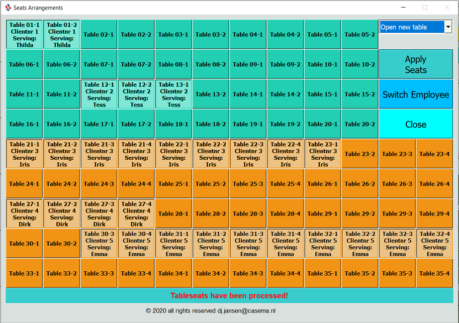 Catering Table_reservationscreen