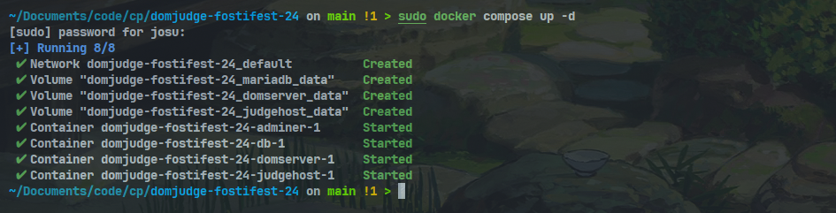 docker compose up -d