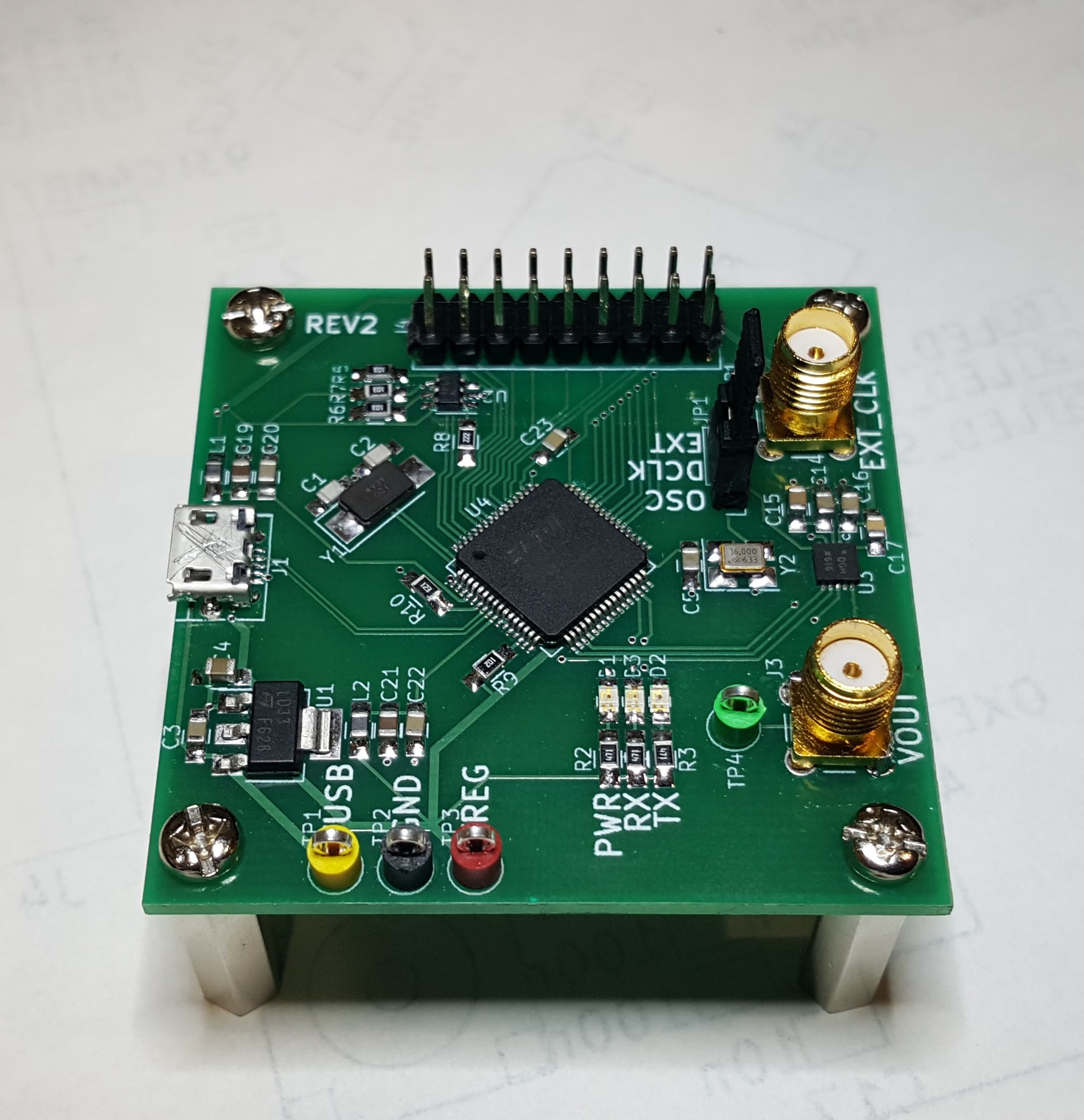 Fully assembled Rev. 2 board