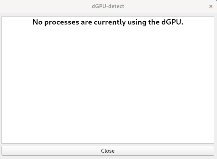 No dGPU running any applications
