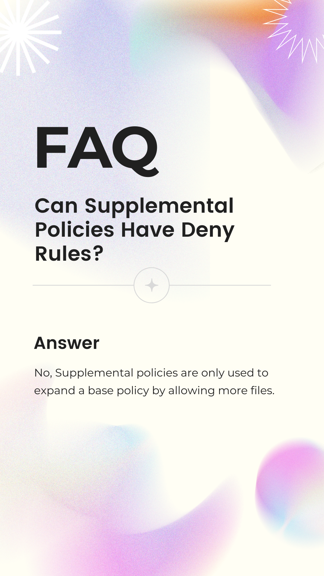 Can Supplemental Policies Have Deny Rules