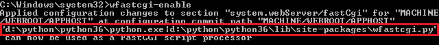 Enable WFastCGI