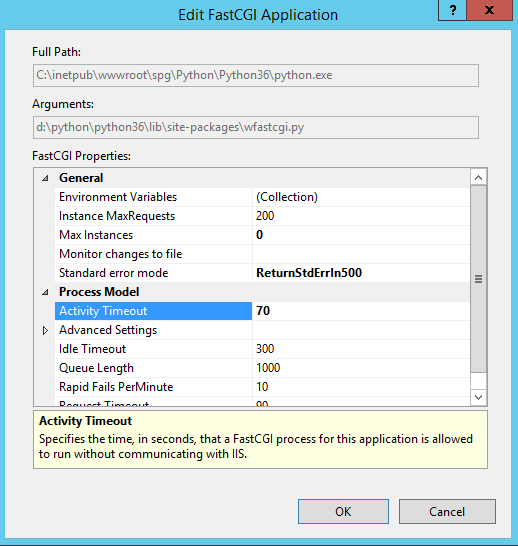 Edit FastCGI Settings