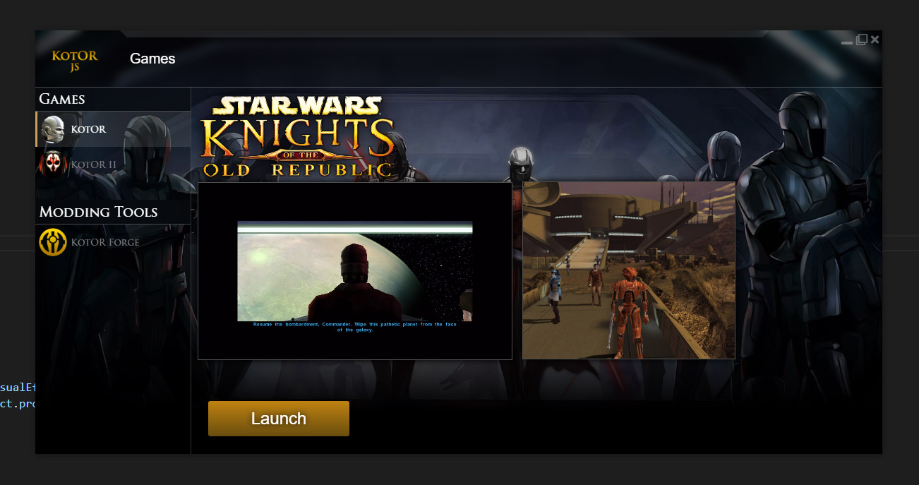 KotOR.js Launcher