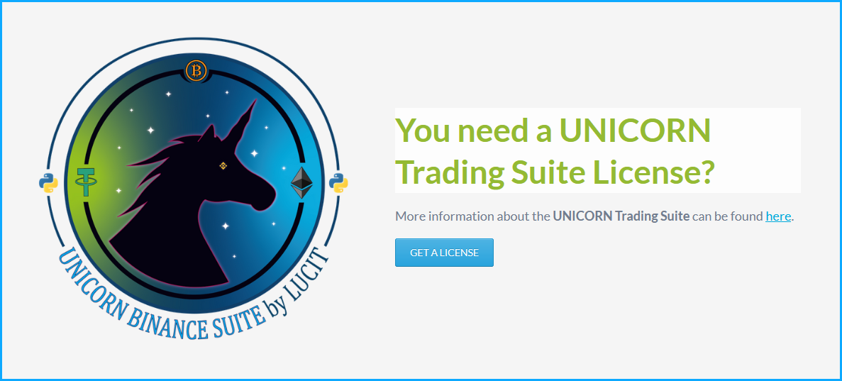 Get a UNICORN Trading Suite License