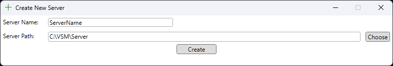 Create Server View