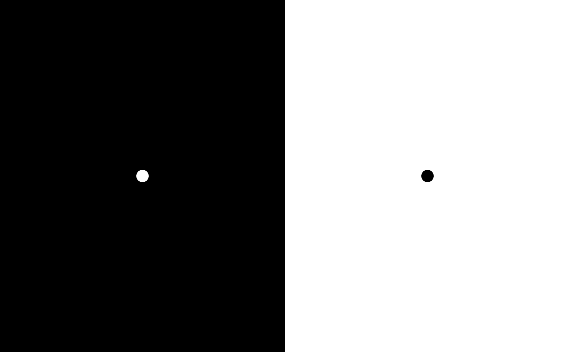 white dot, black dot