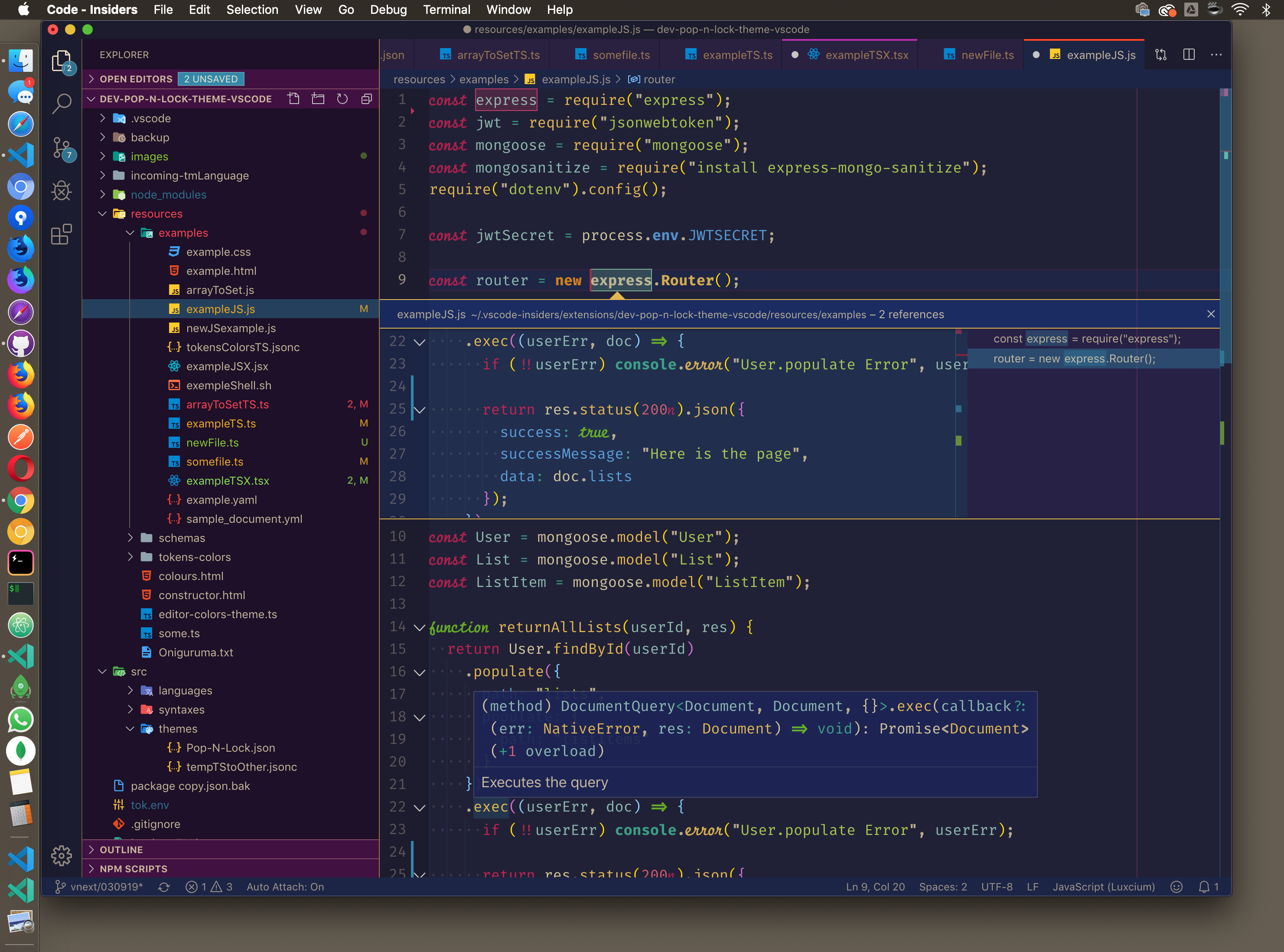 [Preview of the IDE with Pop N’ Lock Theme]