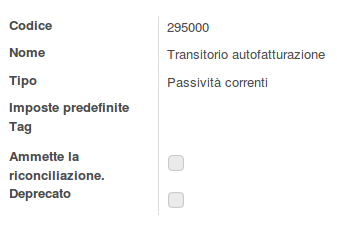 conto transitorio Autofattura