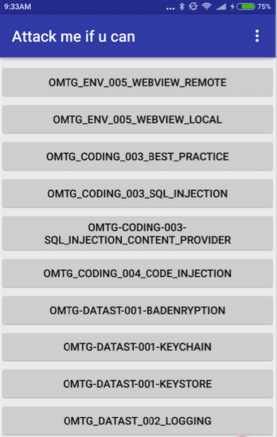 Test cases mapped to MASTG