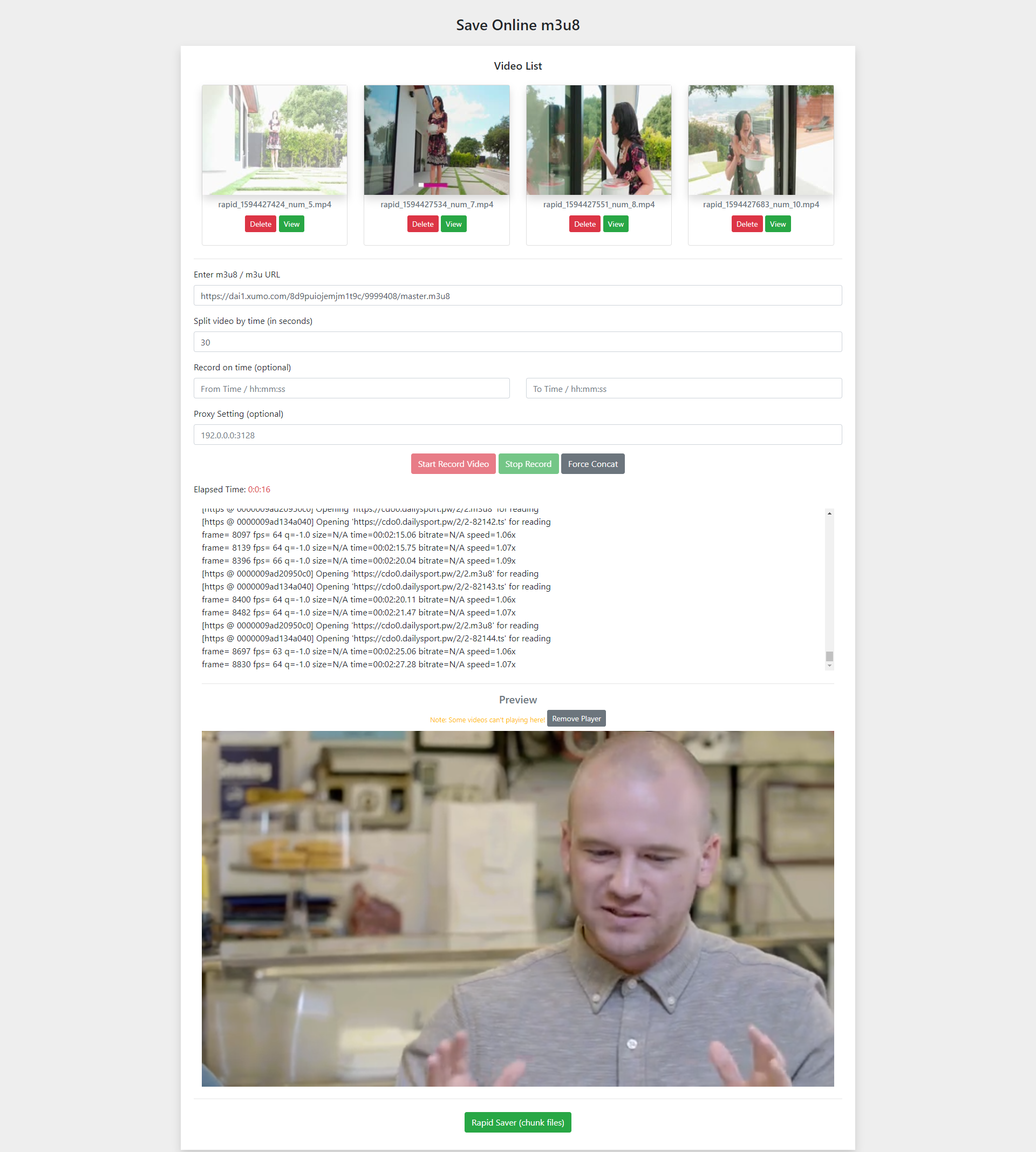 m3u8 video php saver screenshot