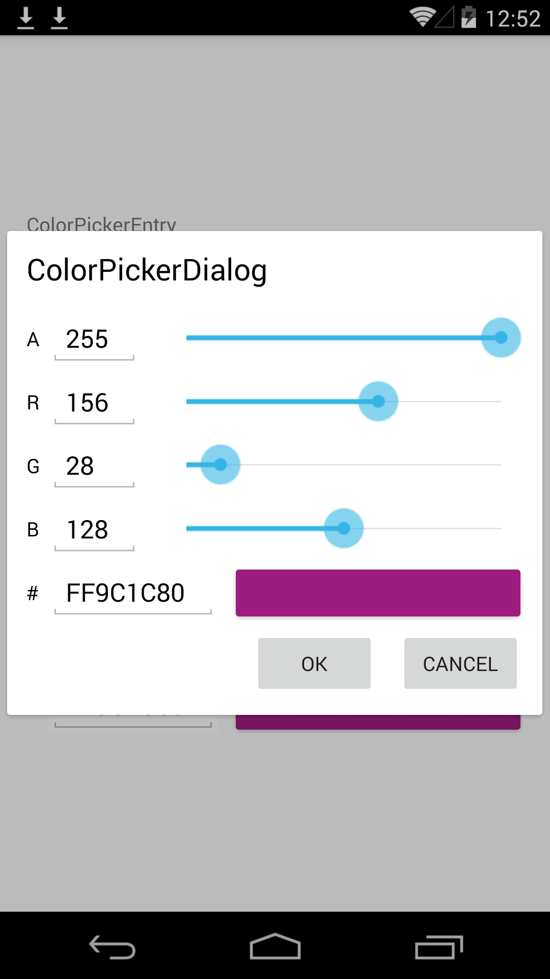 ColorPickerDialog on Android