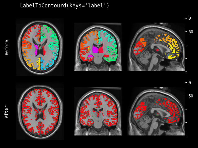 example of LabelToContourd