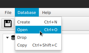 Opening database