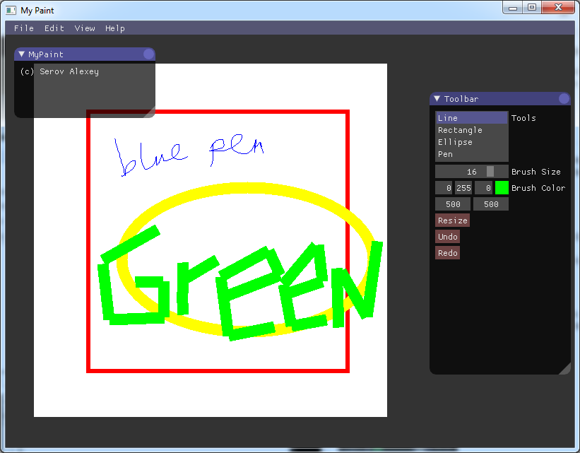 screenshot of MyPaint