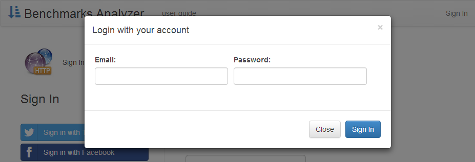 Modal Login Dialog