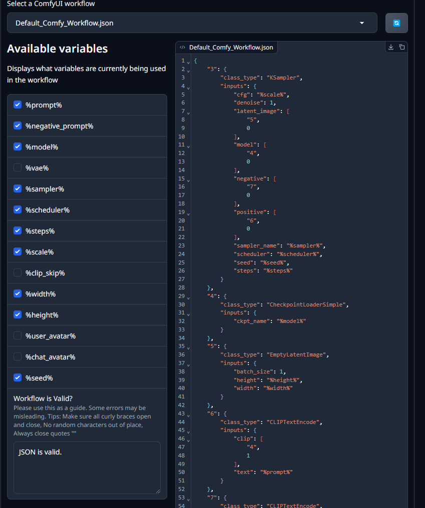 Workflow editor