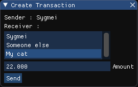 Transaction creator screenshot