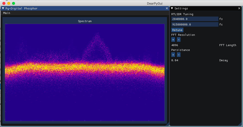 Python Digital Phospor GUI