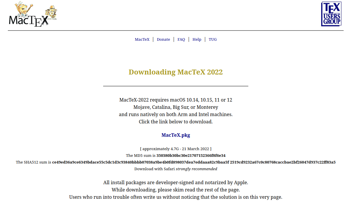 Mactex Website Download