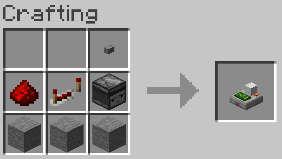 Cable transmitter crafting recipe