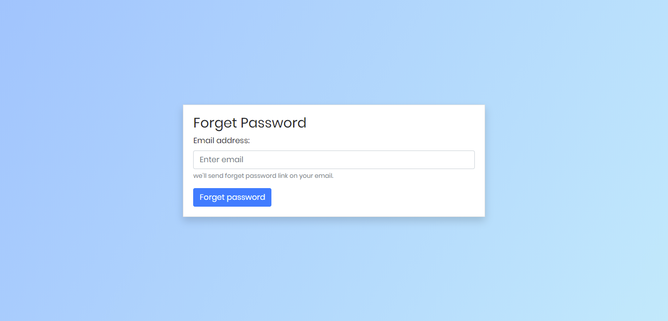 forget password