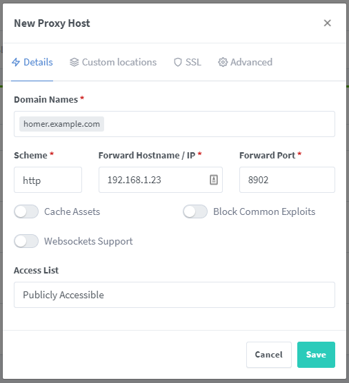 Proxy Hosts