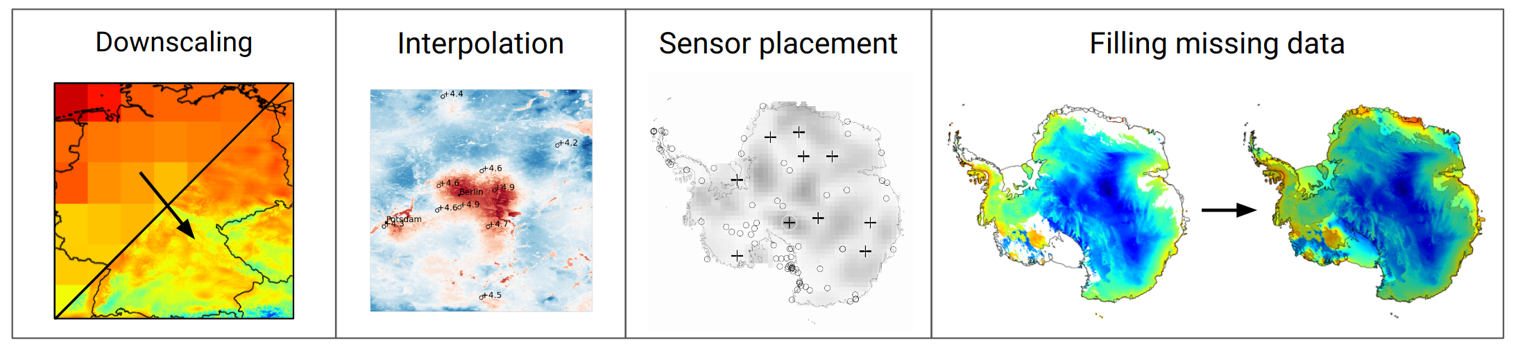 DeepSensor example application figures