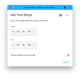 New Daily Schedule Time Range