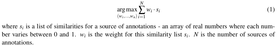 Optimal similarity combination