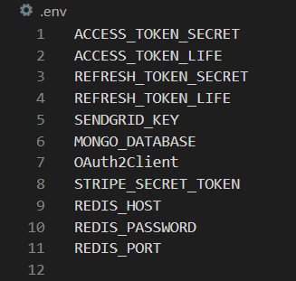 env files variables