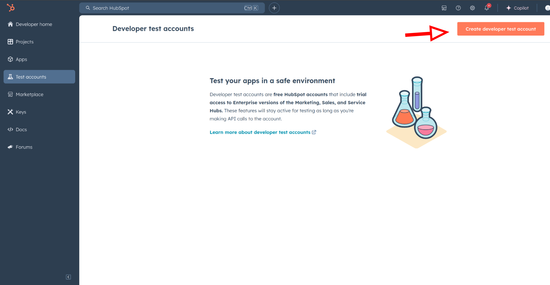 HubSpot developer test_account