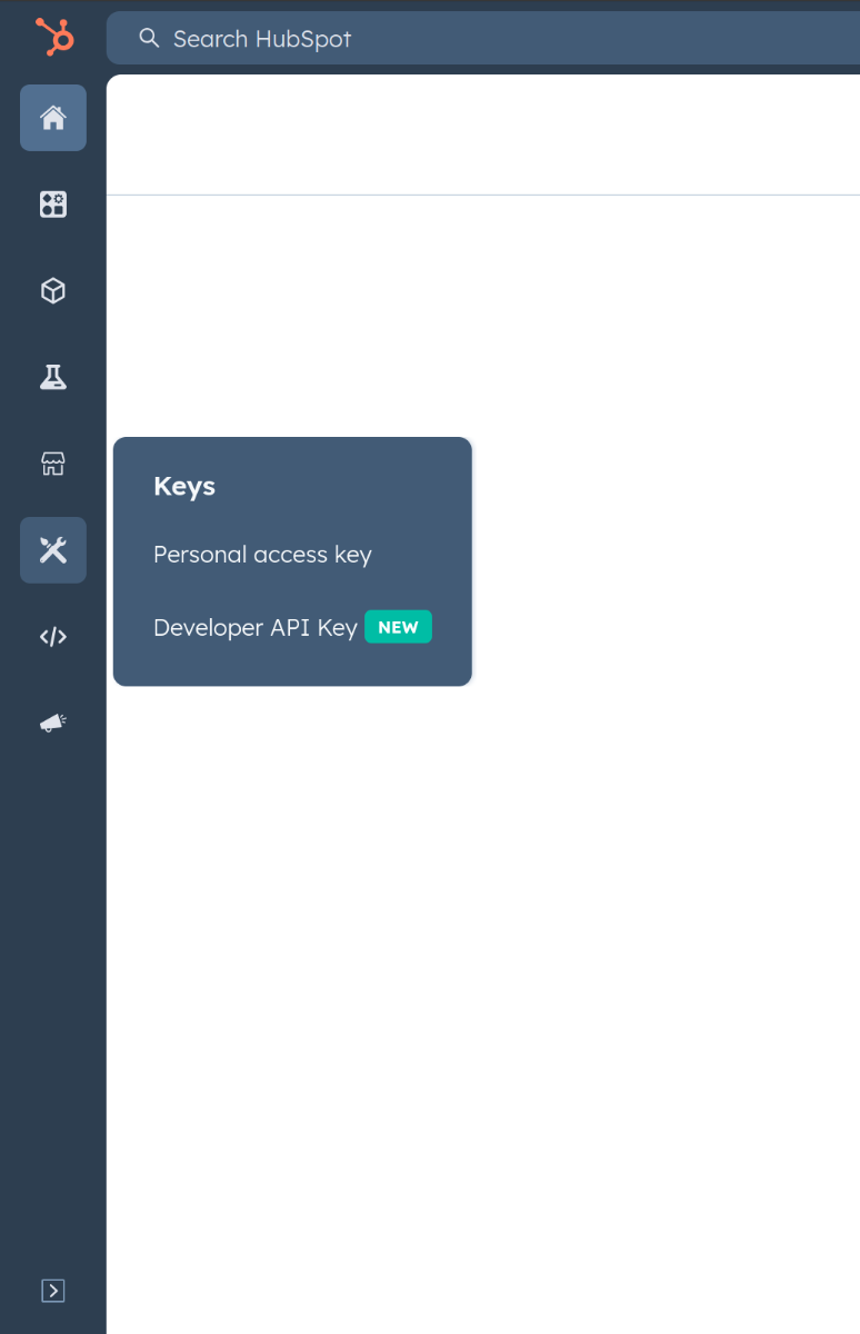 HubSpot Developer API Key 1