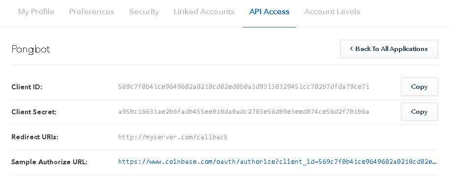 OAuth AppSetup