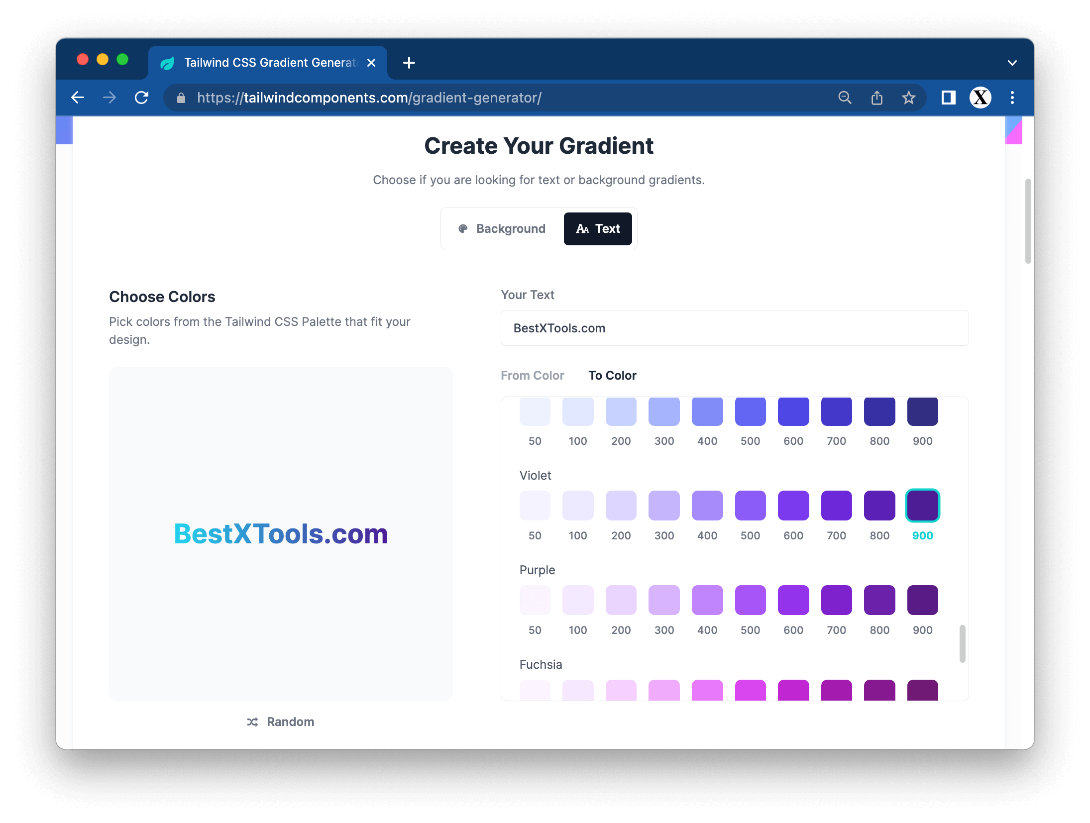 Tailwind CSS Gradient Generator