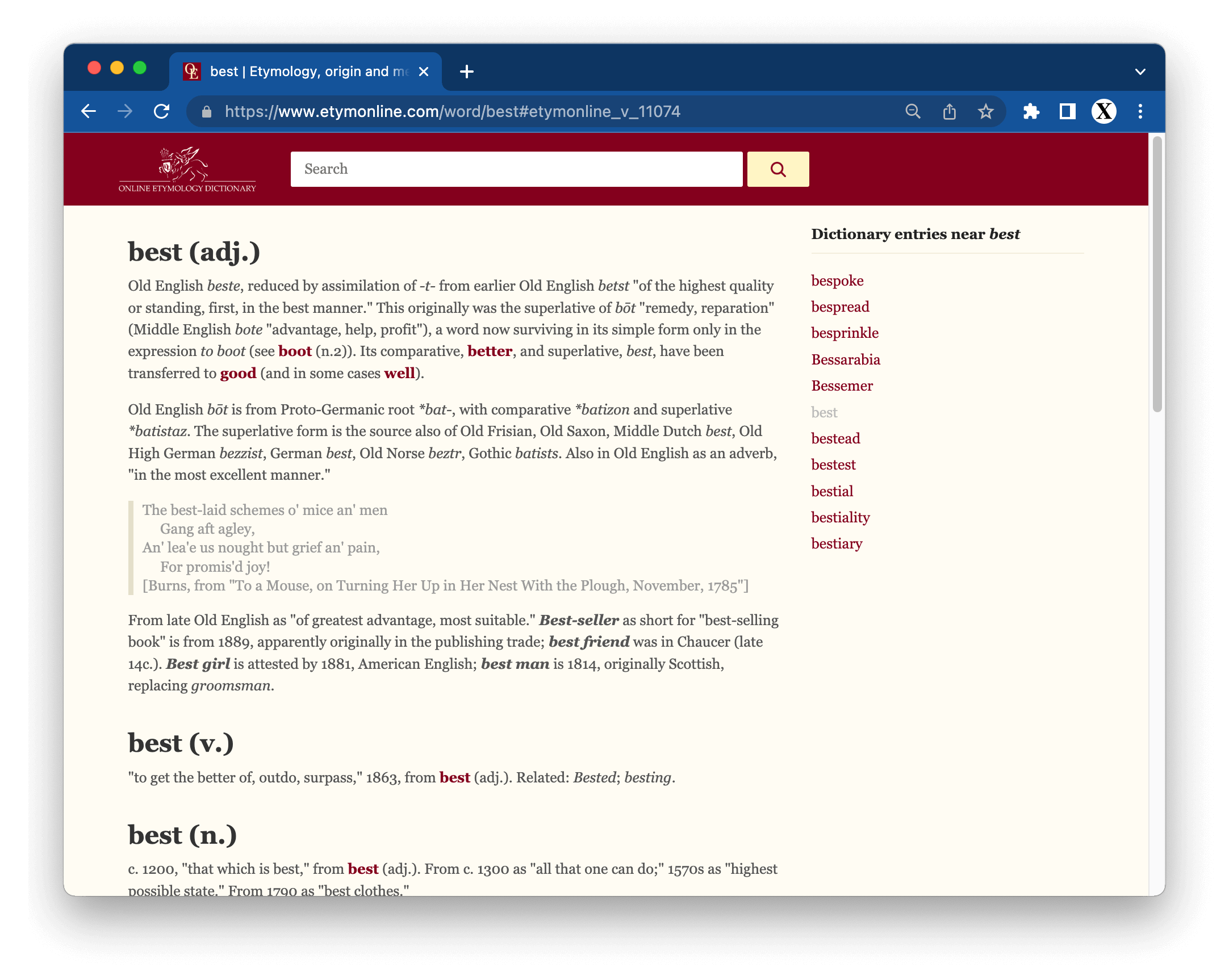 Etymonline - Online Etymology Dictionary