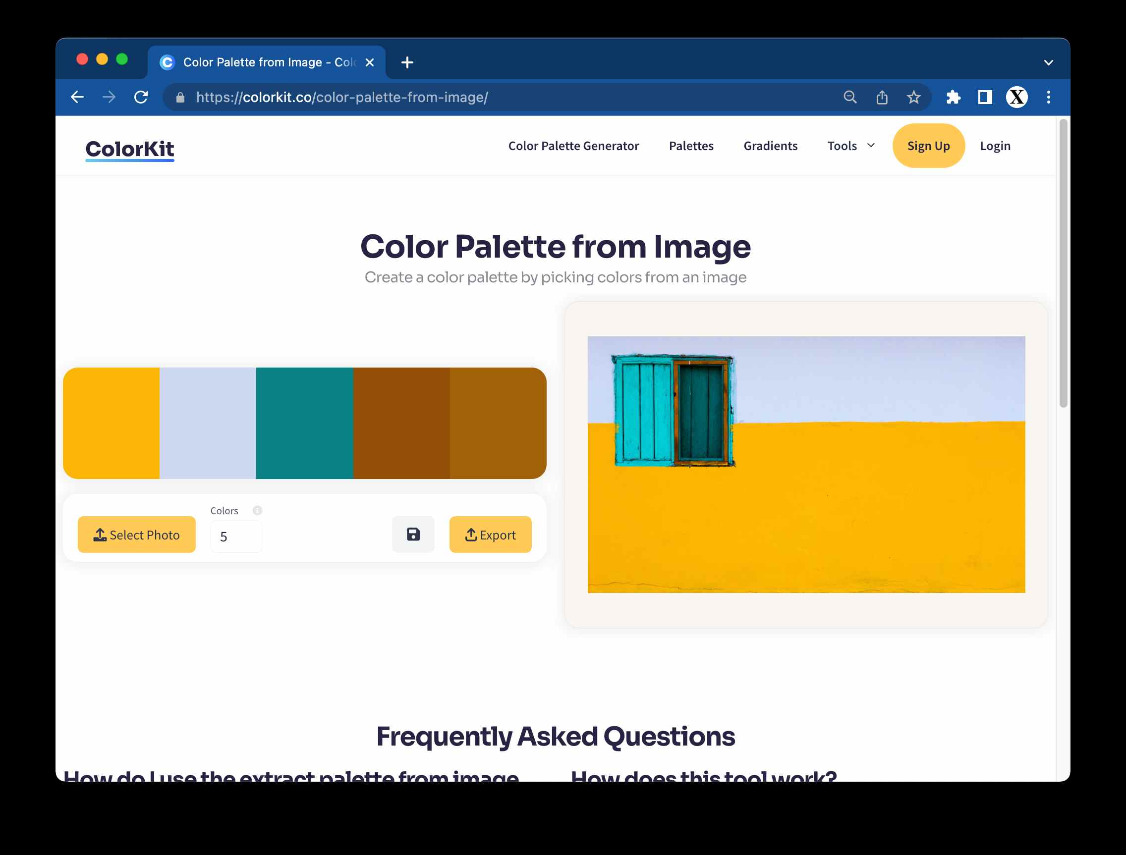 Color Palette from Image