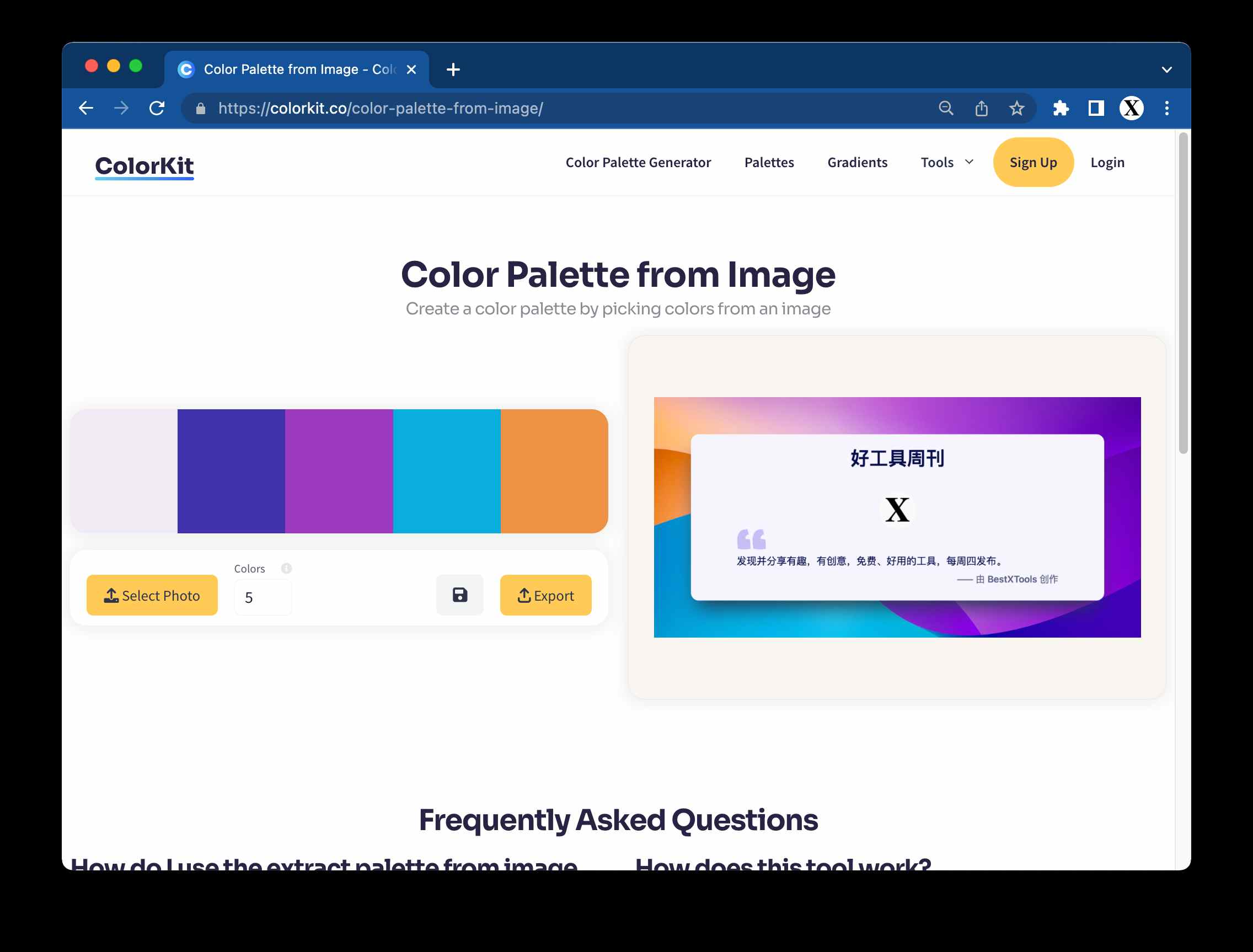 Color Palette from Image