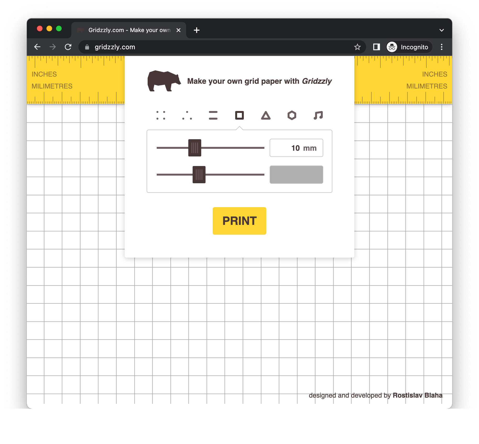 Gridzzly.com - Make your own grid paper