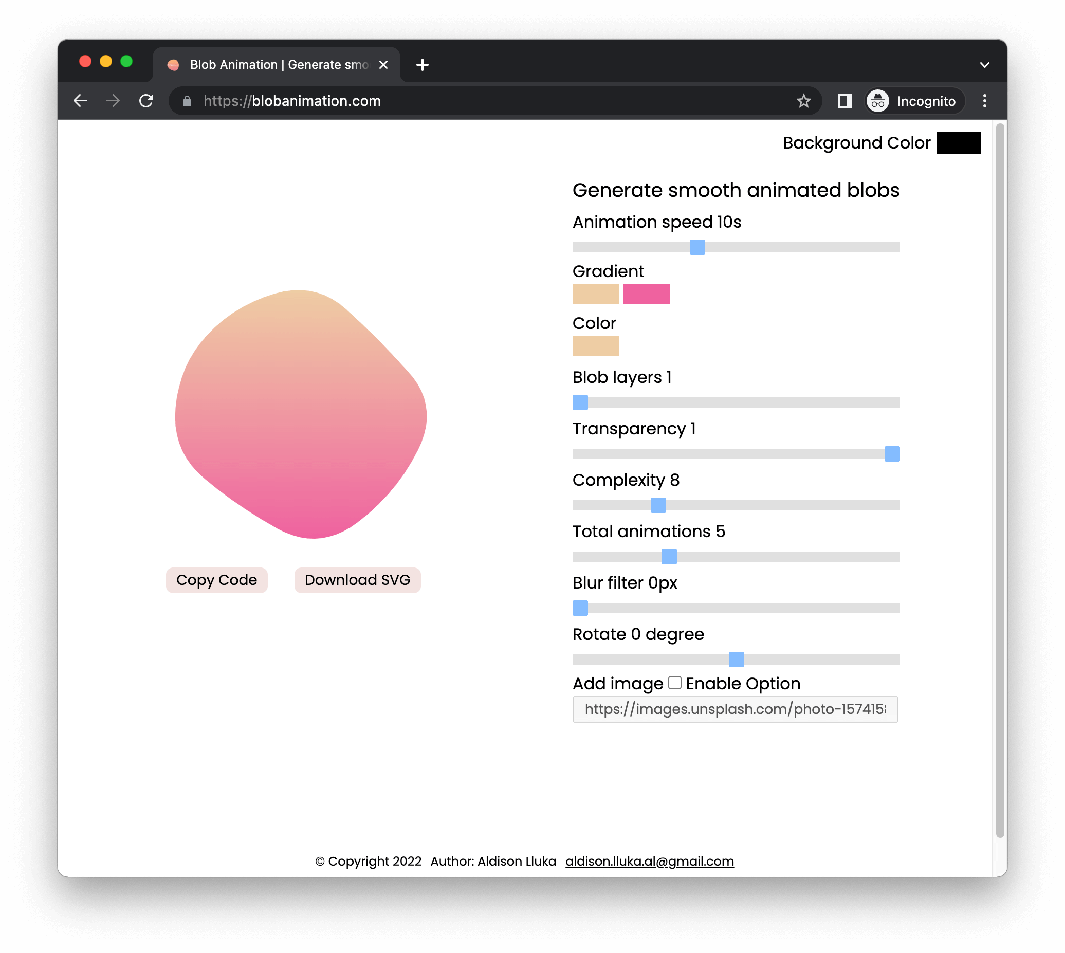 Blob Animation | Generate smooth blob animation