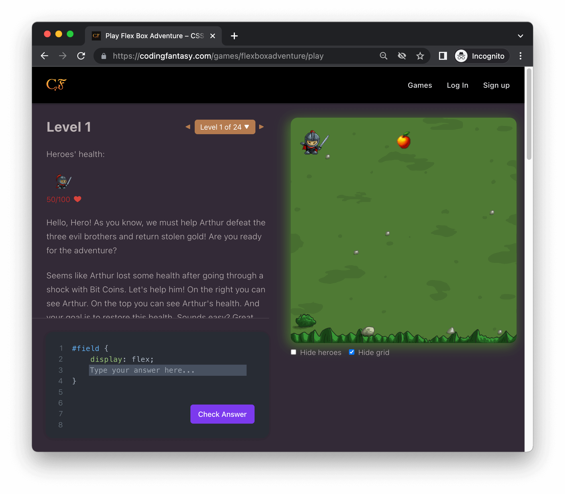 Play Flex Box Adventure – CSS Game to Learn Flexbox