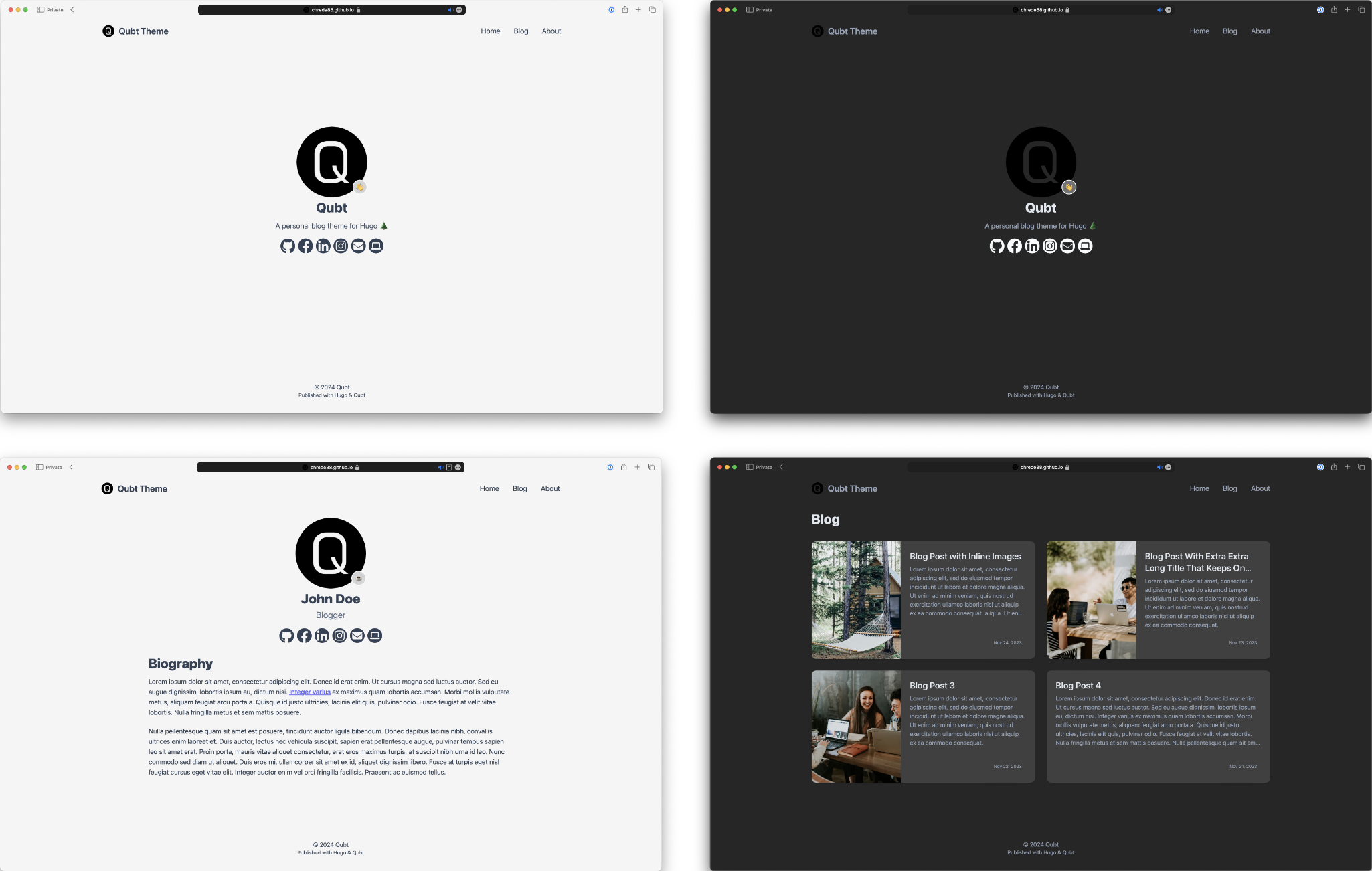 Qubt - Simple Personal Blog Hugo Theme