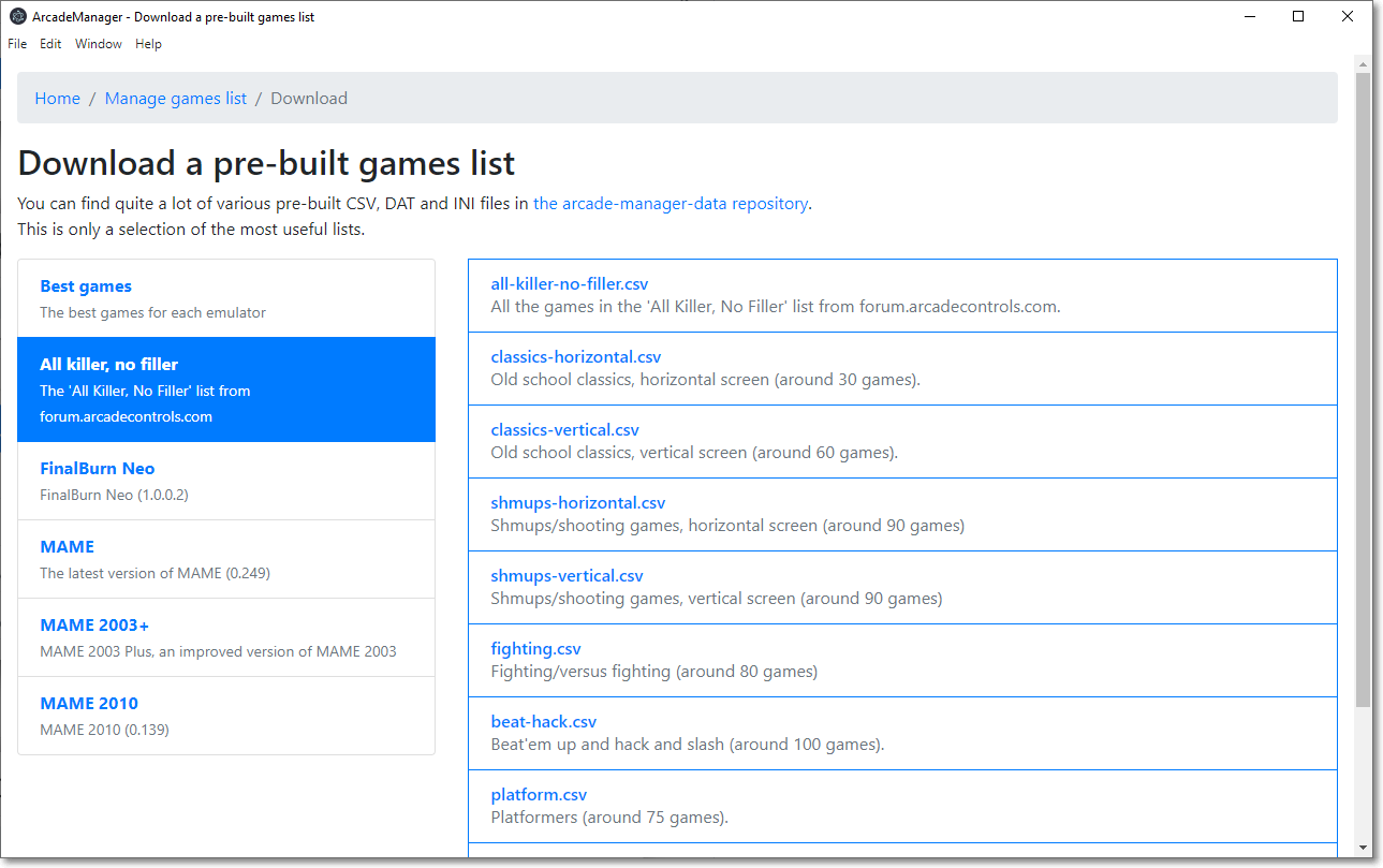 Download CSV