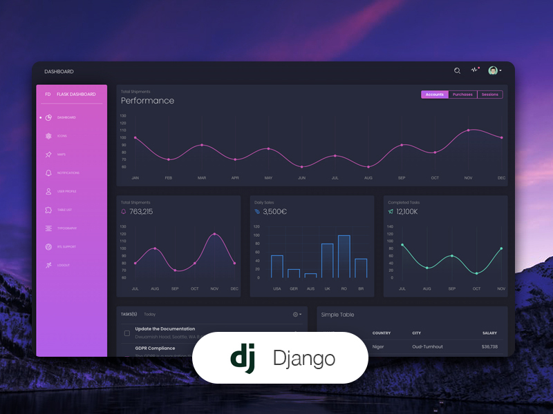 Black Dashboard Django